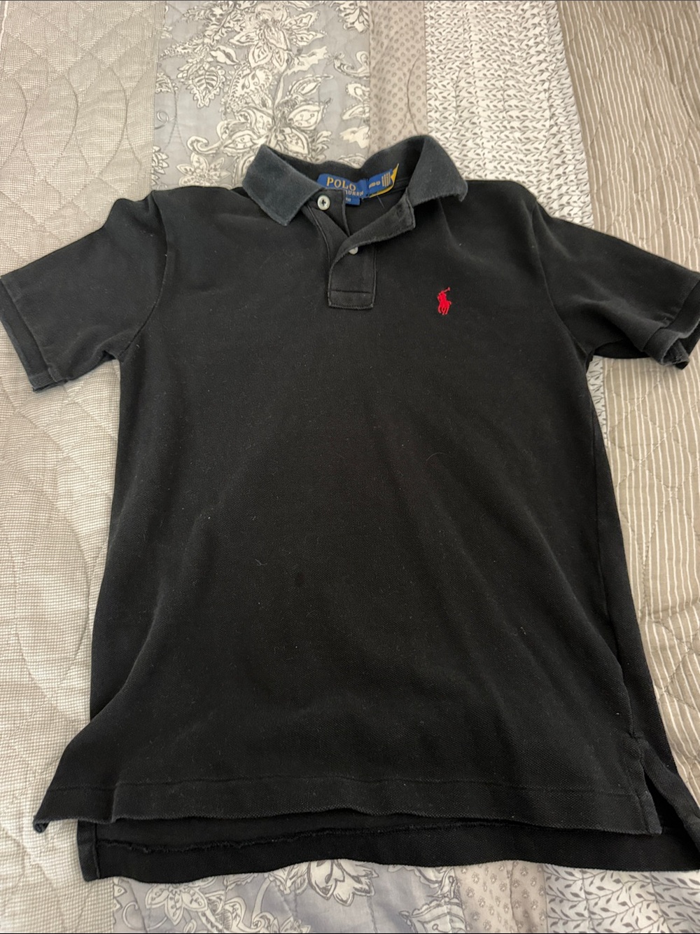 Polo by Ralph Lauren Black Polo with Red Pony Logo boys size 10/12
